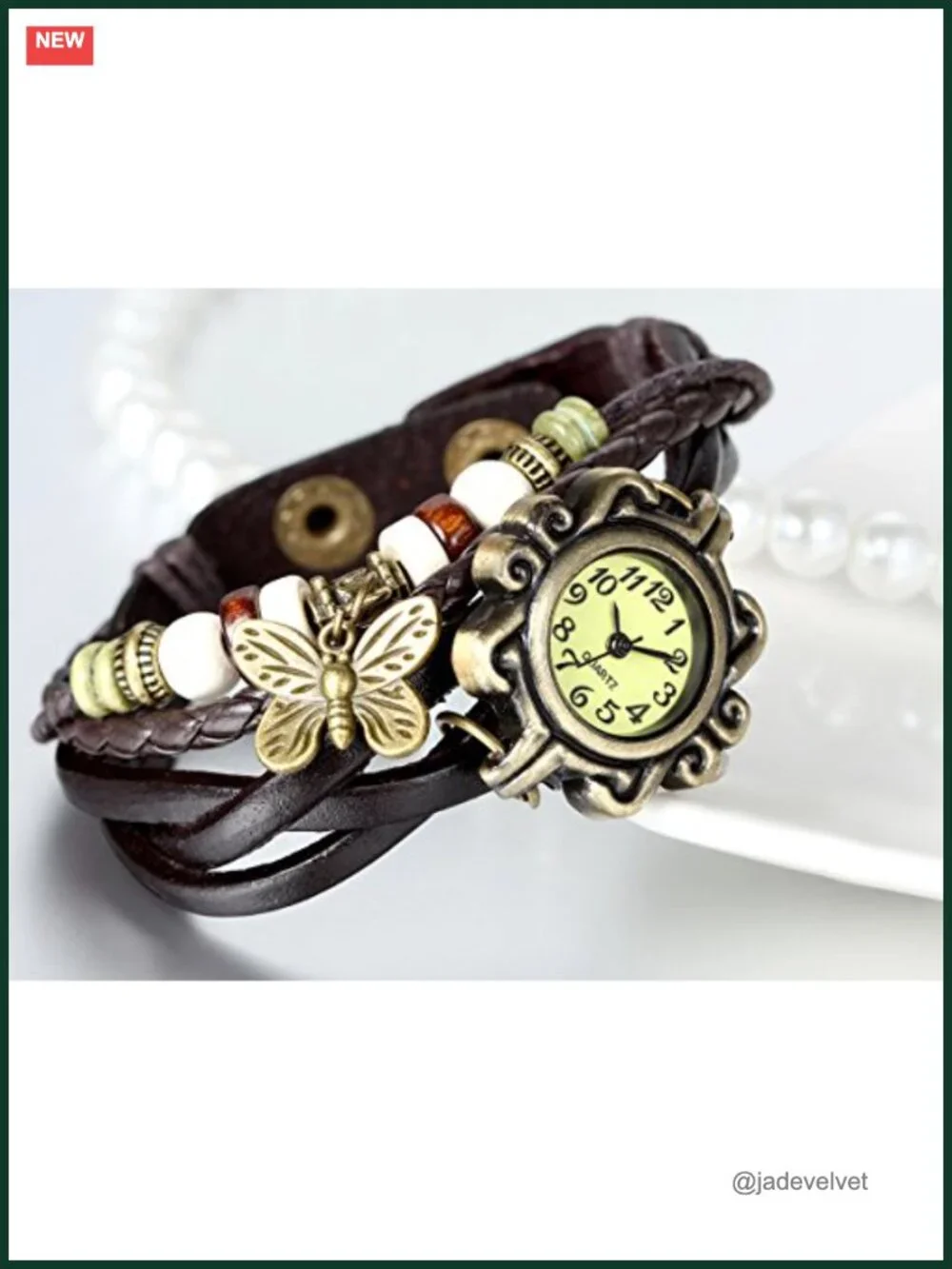 Bohemian Wrap Bracelet Watch PU Leather Adjustable Quartz Wristwatch